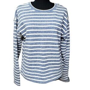 VINEYARD VINES Blue & White Striped Cotton Blend Sweater XS